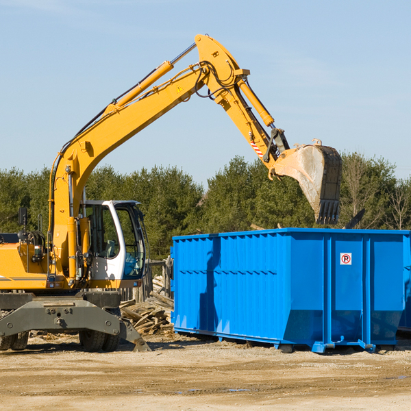 are there any restrictions on where a residential dumpster can be placed in New Sharon